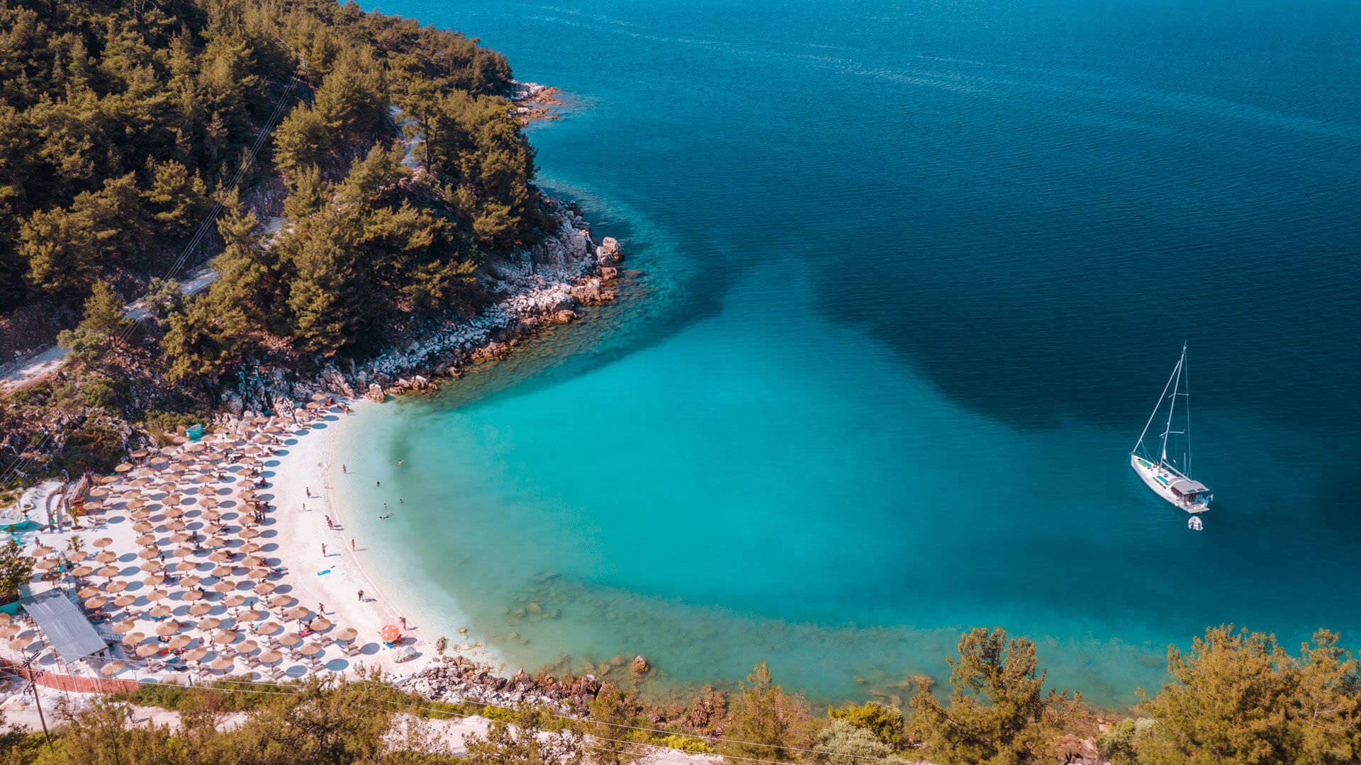 aerial view of marble beach in thassos edit 1